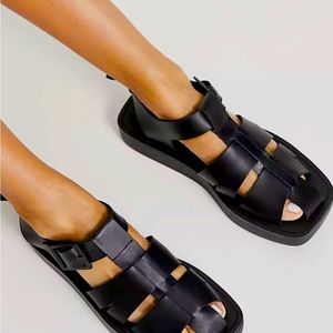 Mango Leather Fisherman Sandals